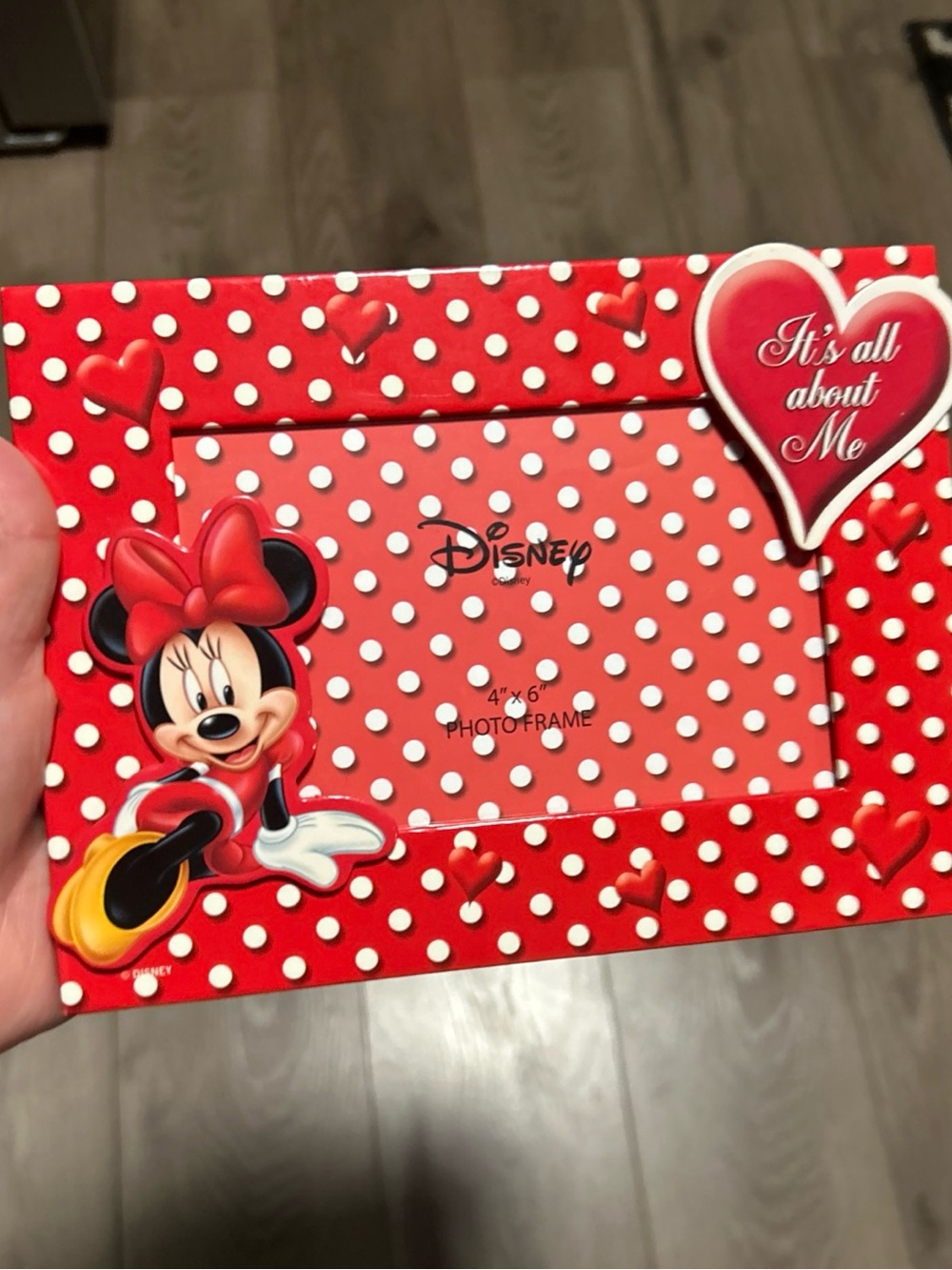 Disney Red Minnie Decorative Frame with Heart Accent